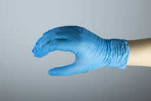 Lade das Bild in den Galerie-Viewer, OM Blue Top Glove Nitril Handschuhe, Größen S, M &amp; L, blau, 2.000 Stück (20 Boxen à 100 Stk.)

