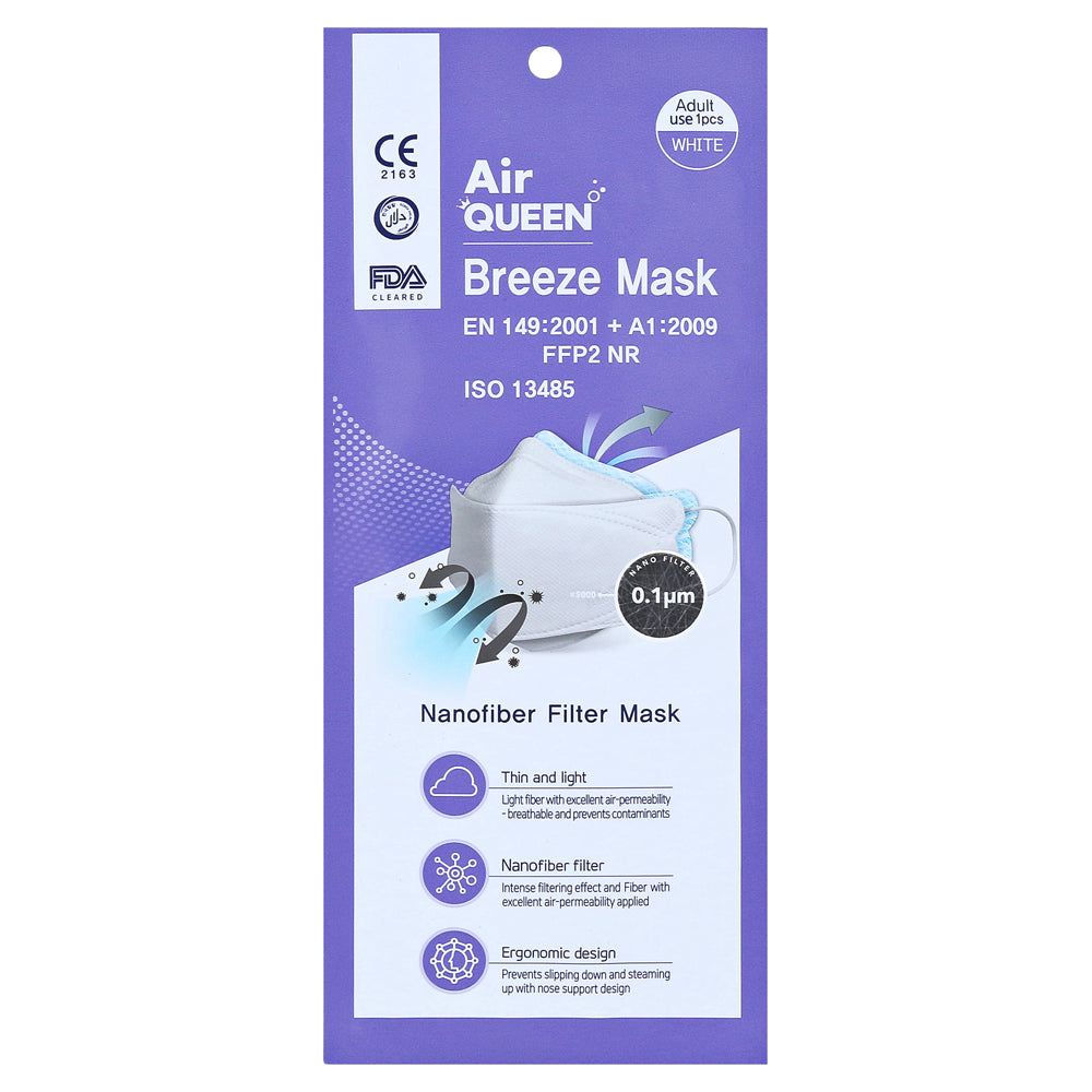 Leicht-Atem-Maske - FFP2 Nanofaser-Maske Air Queen Breeze, 10 Stück (einzelverpackt)